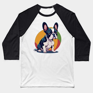 Boston Terrier Portrait Baseball T-Shirt